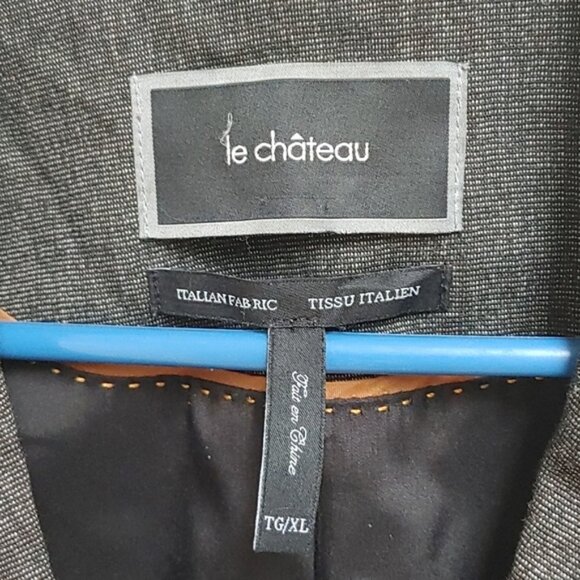 LE CHATEAU Dark gray suit blazer jacket TG / XL front button two pockets - Picture 8 of 9